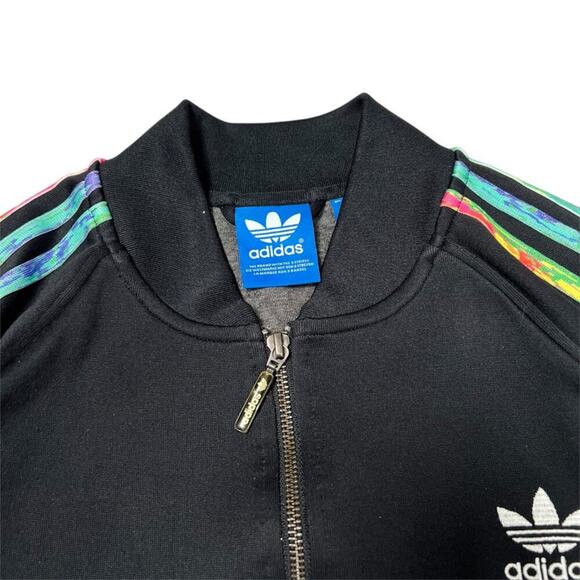 Adidas Rainbow 3 Stripes Track Jacket Pride Collection LGBT UNISEX L Black - Picture 9 of 13